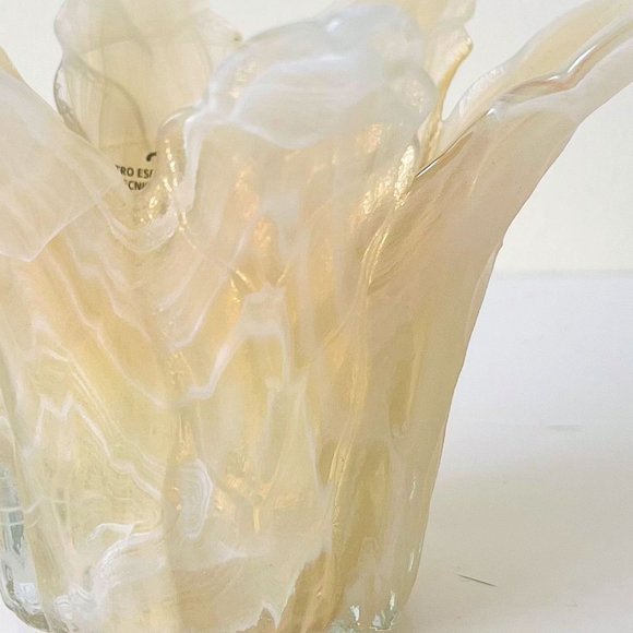 Lavorazione Murano Art Glass, Honey and white Color - Picture 8 of 14